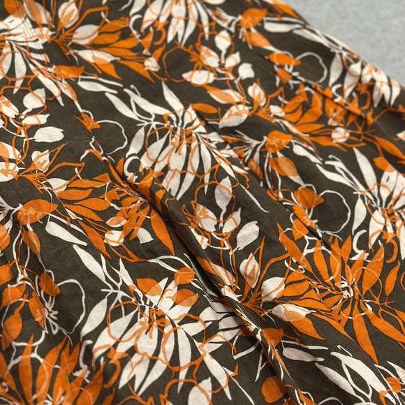 Ecologie 100% linen Floral A-line skirt - Picture 3 of 9